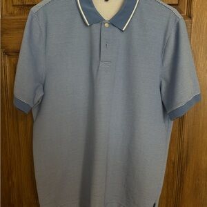 Ted Baker Light Blue Polo Shirt with White Accents size large
